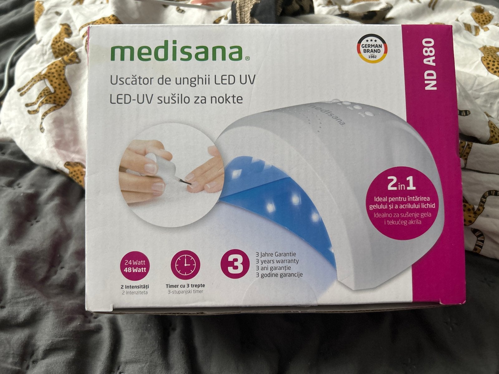 Medisana LED UV Nageldroger met Jacky M Gel Nagelfolies, Ophalen, Zo goed als nieuw, Gehele gezicht, Verzorging