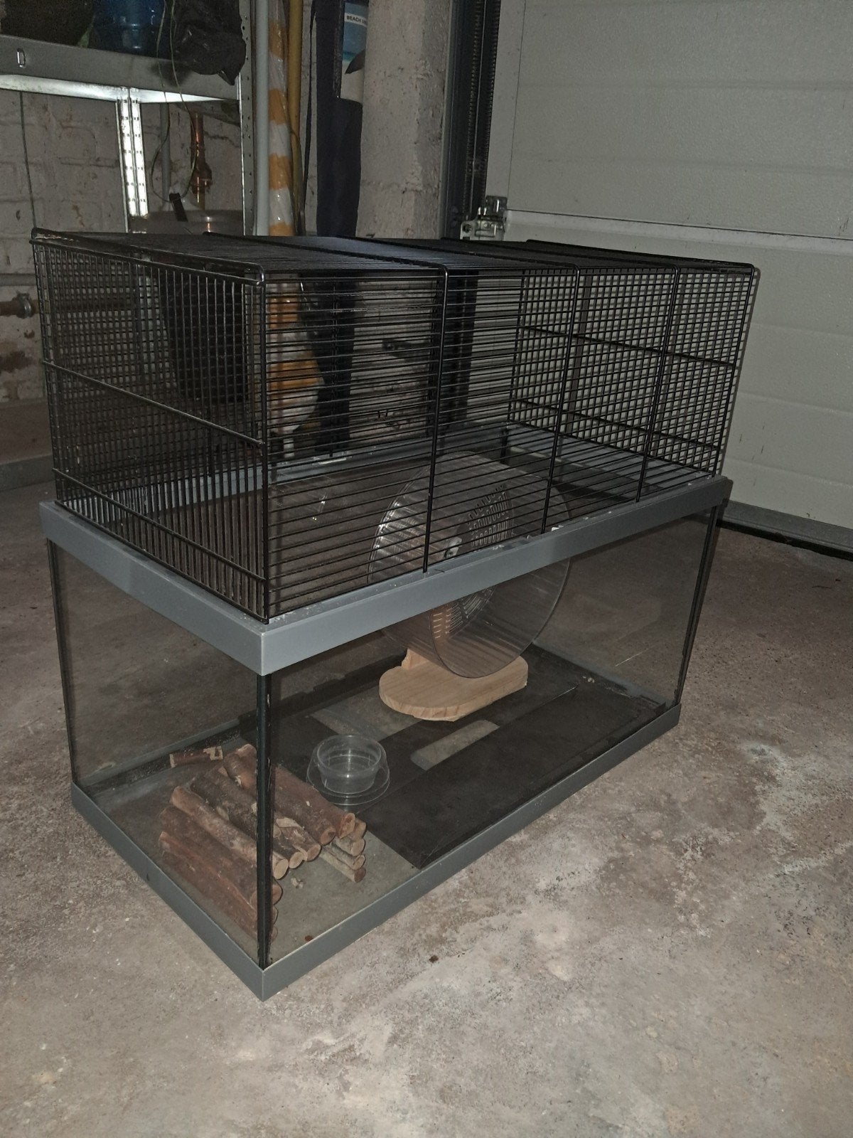 Knaagdieren kooi/terrarium met toebehoren, Dieren en Toebehoren, Ophalen, Kooi, Gebruikt, 60 tot 90 cm