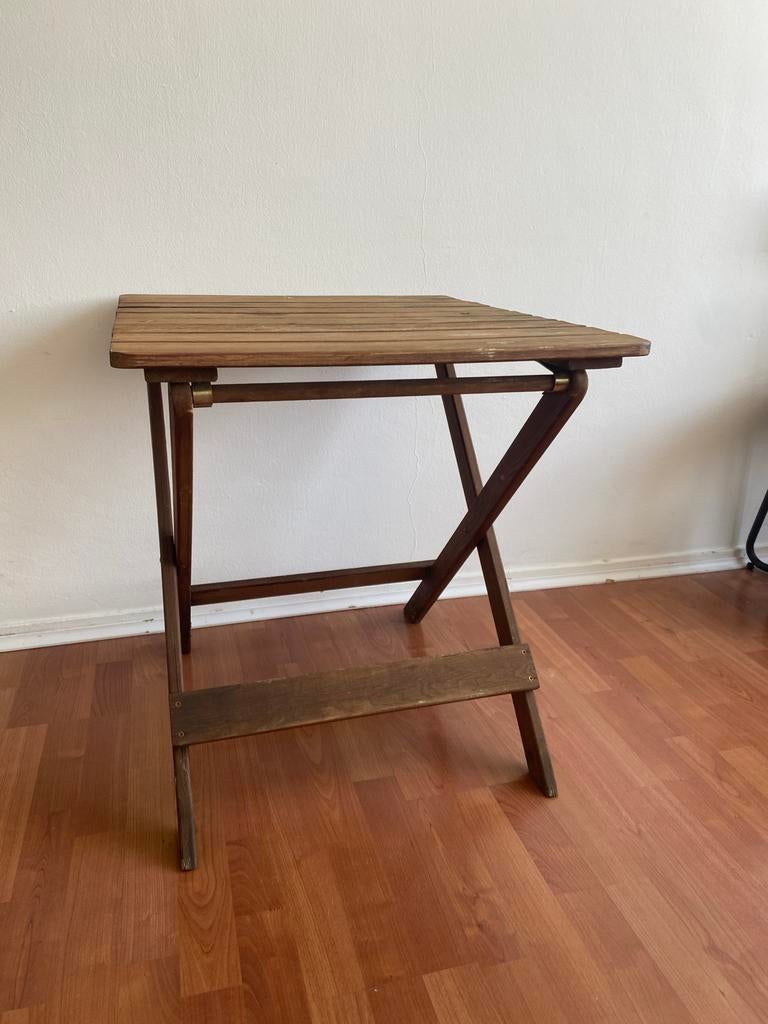 Klaptafel van kwaliteitshout voor tuin of terras, Tuin en Terras, Tuintafels, Ophalen, Gebruikt, Vierkant, Hout