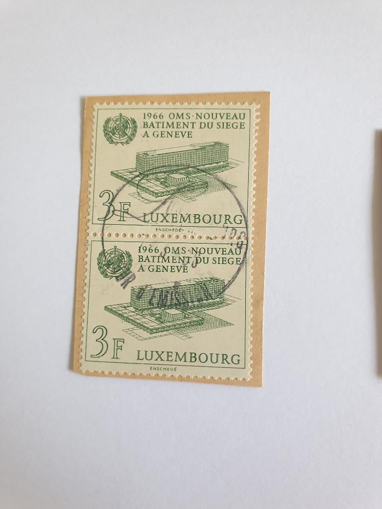 2672 luxemburg 1e dag stempel 1966 batiment du siege geneve, Verzenden, Luxemburg