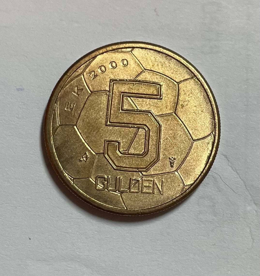 5 gulden Nederland 2000 EK voetbal, Ophalen of Verzenden, Koningin Beatrix, 5 gulden
