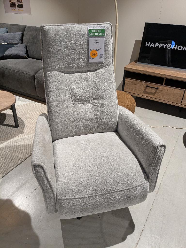 MODERNE RELAXFAUTEUIL STERK AFGEPRIJSD, Ophalen, Nieuw, 75 tot 100 cm, Stof