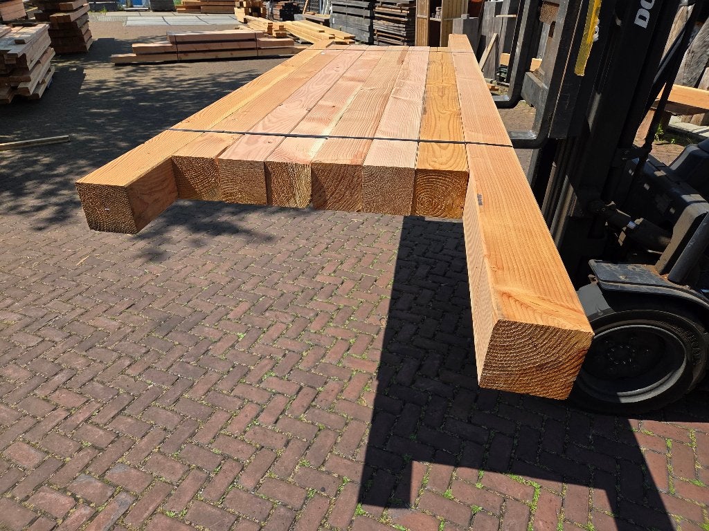 Douglas palen / balken - geschaafd 14.0x14.0 cm - nr: TB17, Ophalen, Nieuw, 250 cm of meer, Balken