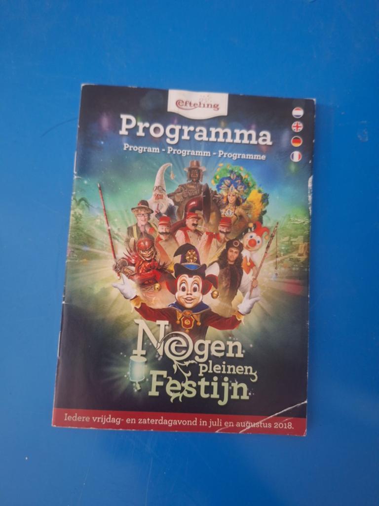 Efteling Programma Negen Pleinen Festijn 2018, Verzamelen, Efteling, Ophalen of Verzenden