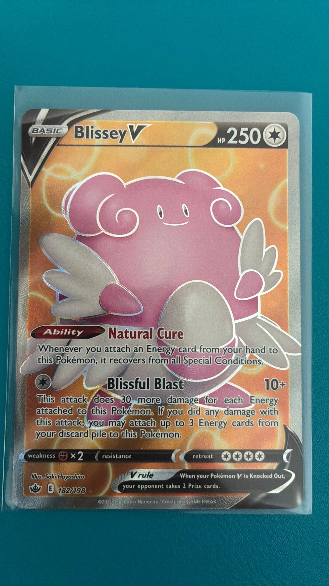 Blissey V 182 - Chilling Reign, Hobby en Vrije tijd, Verzamelkaartspellen | Pokémon, Ophalen, Zo goed als nieuw