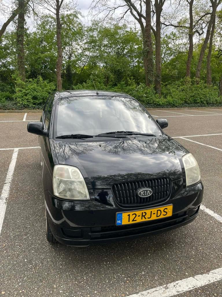 Kia Picanto 1.0 2005 Zwart, Auto's, Voorwielaandrijving, 836 kg, 31 €/maand, 4 cilinders