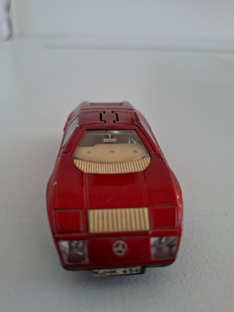 Vintage Mercedes-Benz C111 Modelauto Rood 46371/56 Dinky Toy, Ophalen of Verzenden, Gebruikt, Auto, Overige merken