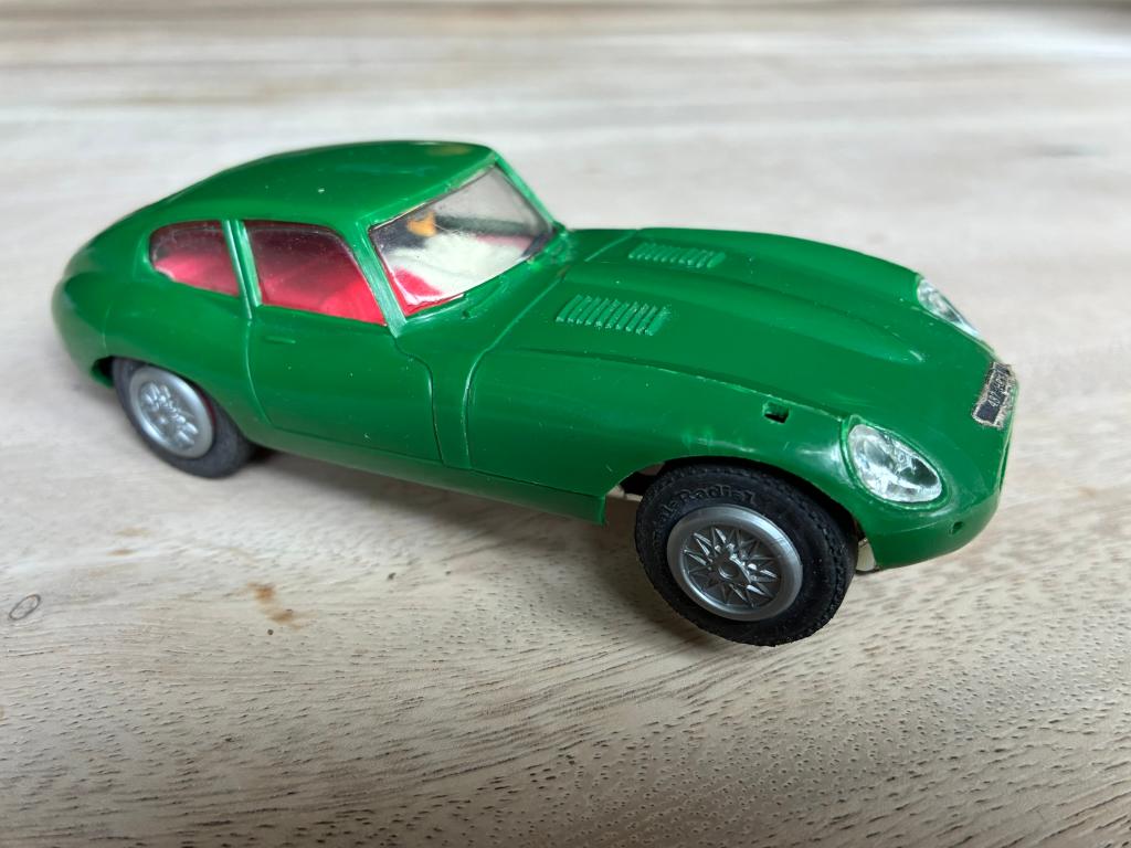 Stabo 1/32 Jaguar E-type (groen), Kinderen en Baby's, Speelgoed | Racebanen, Ophalen of Verzenden, Gebruikt, Elektrisch, Overige merken