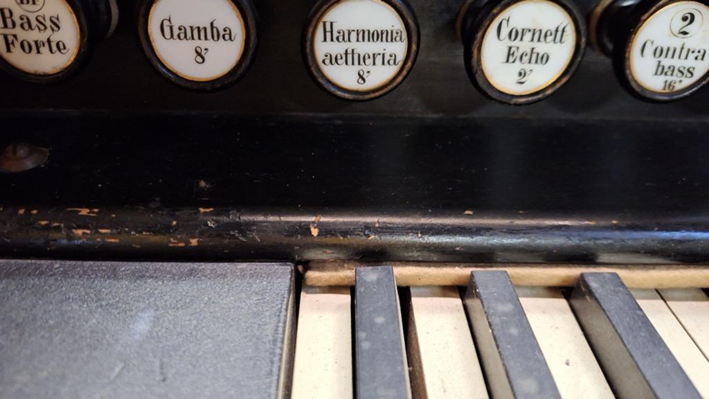 Hofberg Harmonium met diverse registers, Muziek en Instrumenten, Ophalen, Gebruikt, 1 klavier, Harmonium