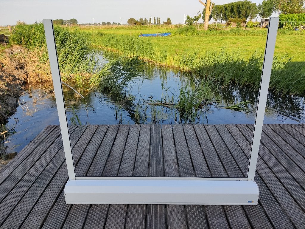 Aluminium rolluik 154 x 139 cm, Doe-het-zelf en Verbouw, Rolluiken, Ophalen, Gebruikt, 150 tot 200 cm, Elektrische bediening