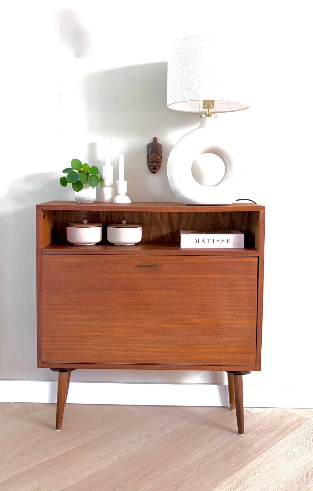 🤎 Vintage dressoir kast klepkast teak jaren ‘60 Deens retro, Huis en Inrichting, Kasten | Dressoirs, Ophalen, 25 tot 50 cm, 50 tot 100 cm