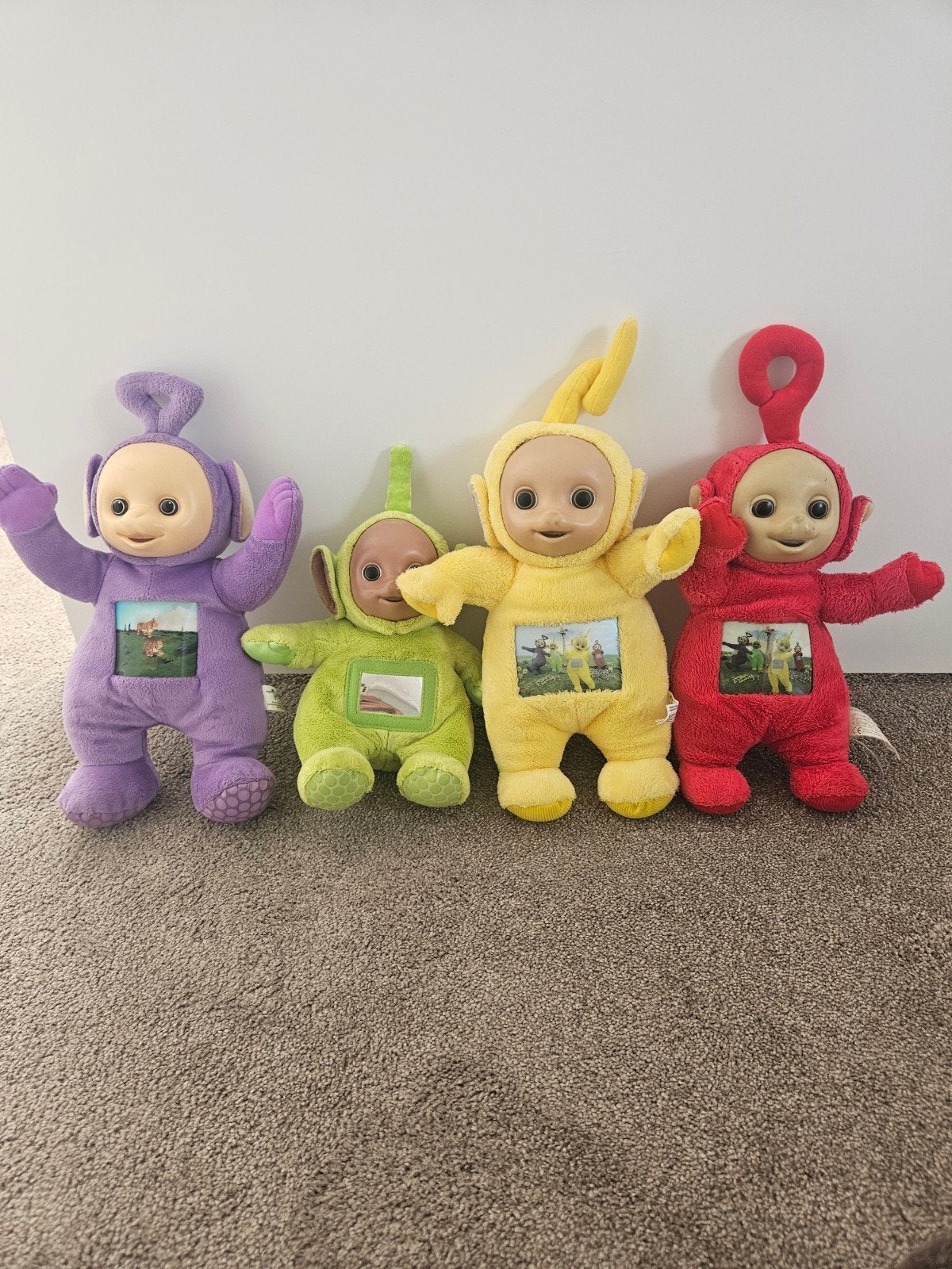 Teletubbies knuffels - Set van 4, Paars, Gebruikt, Overige merken, Overige karakters