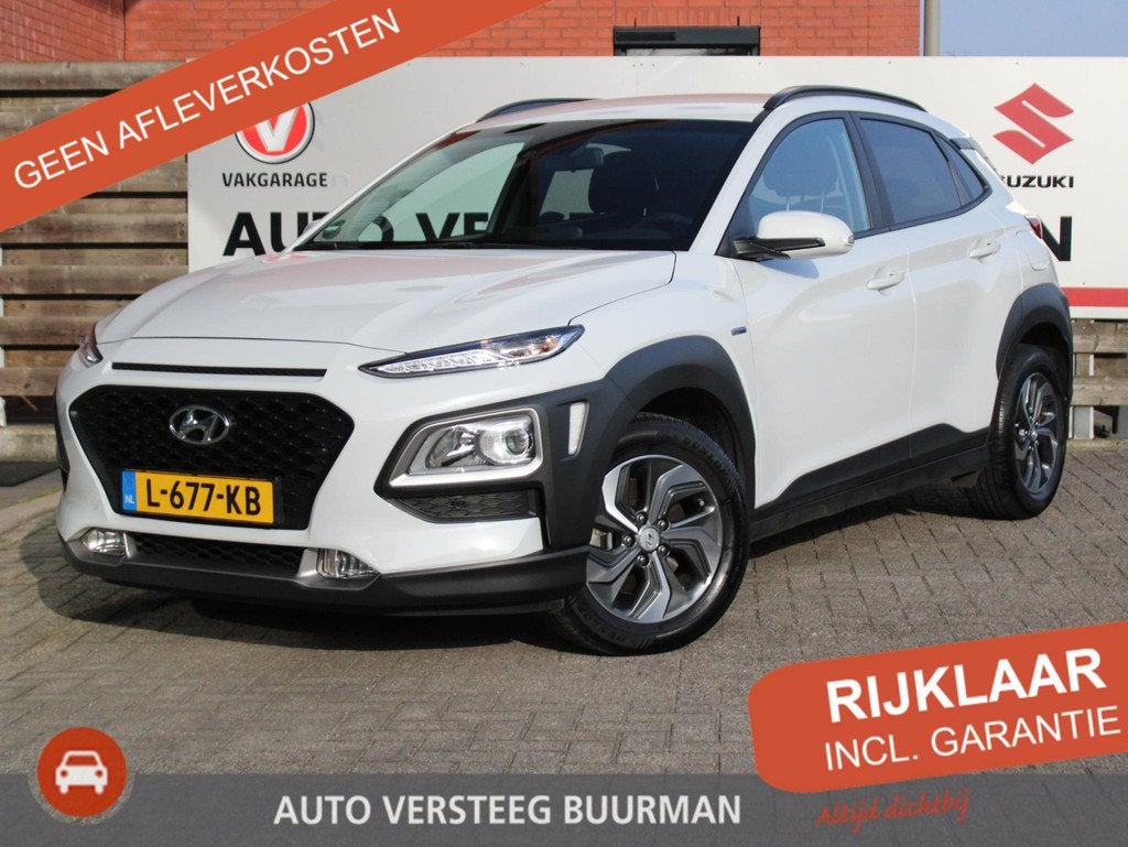 Hyundai Kona 1.6 GDI HEV Comfort Navigatie, Achteruitrijcame, Auto's, Hyundai, 12 maanden, Stof, Gebruikt, Euro 6