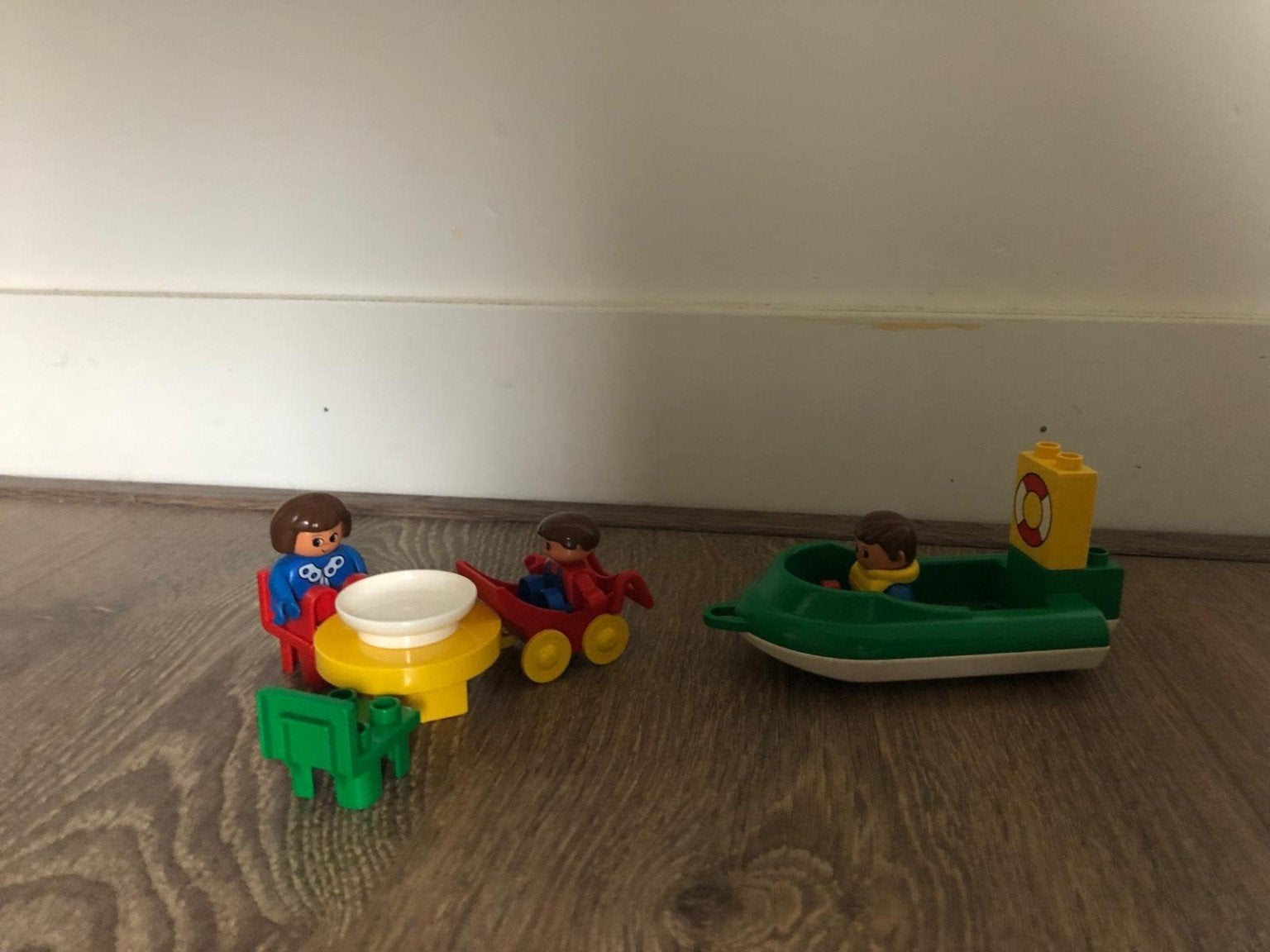 LEGO DUPLO boot en figuren, Ophalen of Verzenden, Gebruikt