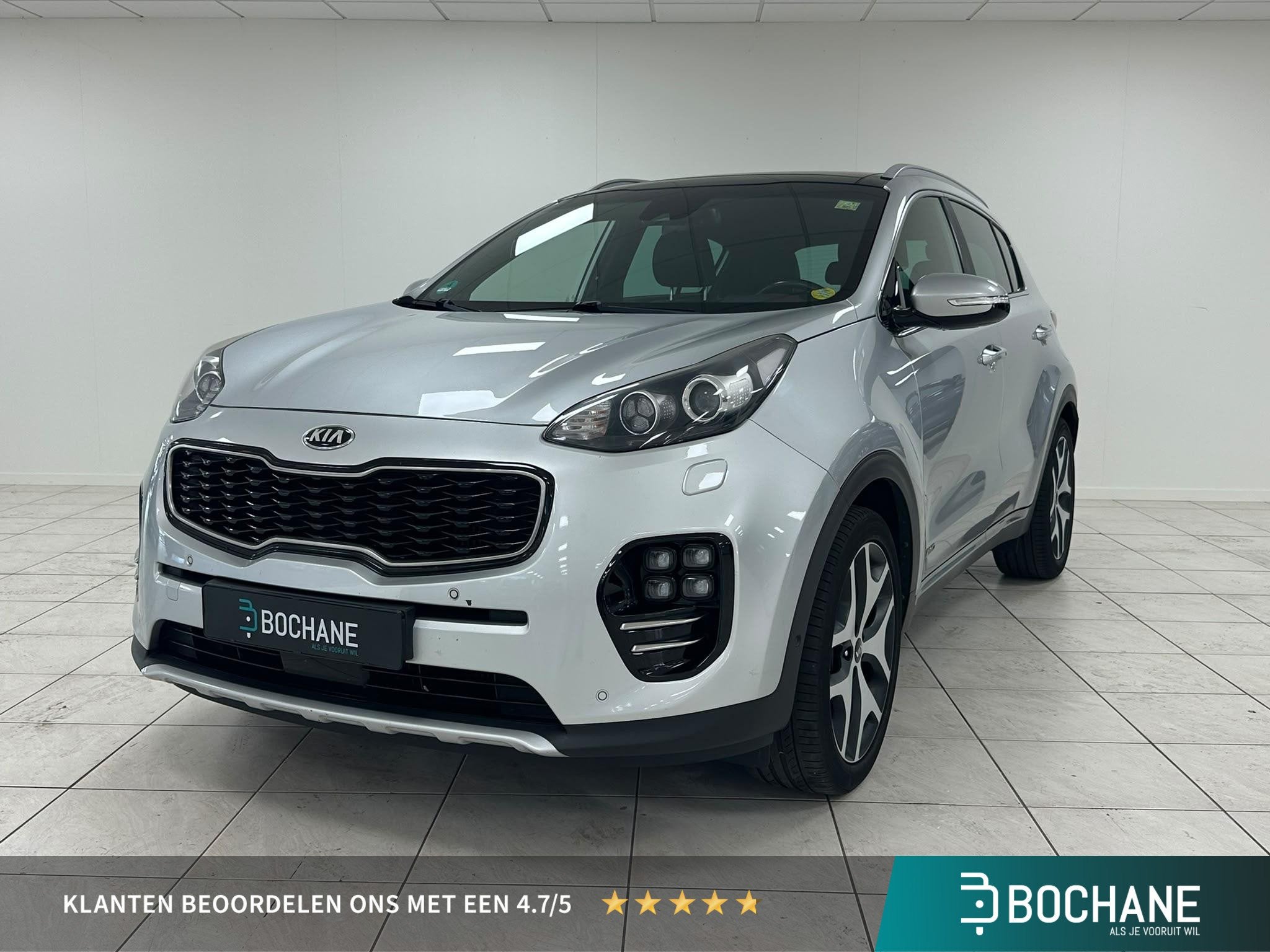 Kia Sportage 1.6 T-GDI 4WD GT-Line NAVIGATIE | AFNEEMBARE TR, Auto's, Gebruikt, 4 cilinders, Met garantie (alle), Leder