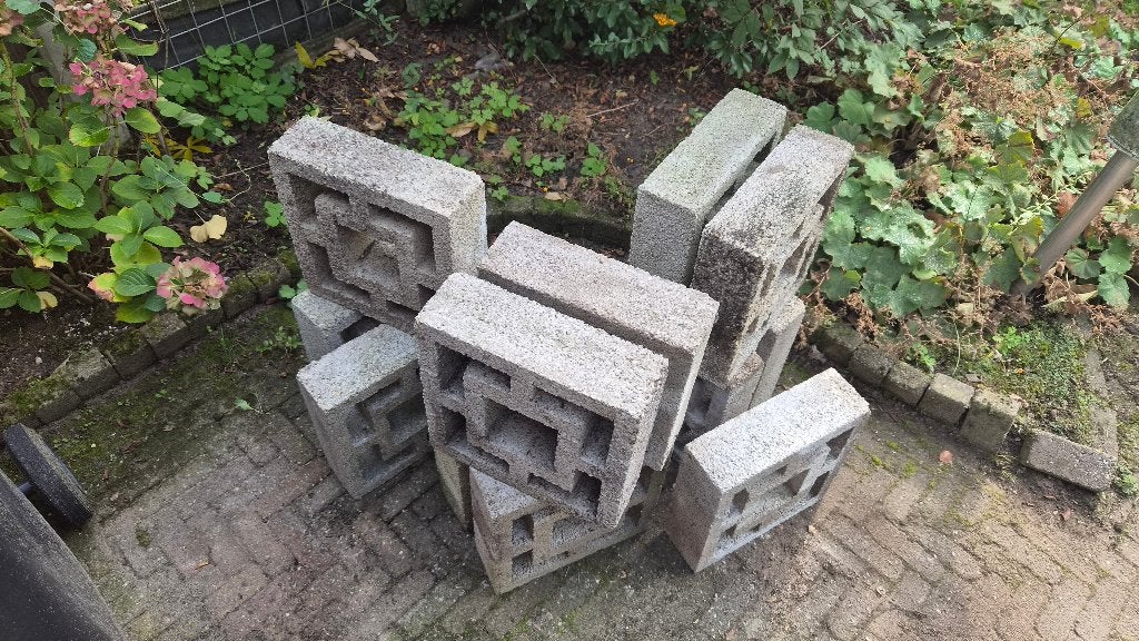 Beton blokken vierkant, Ophalen, Beton, Minder dan 100 cm, Minder dan 25 cm