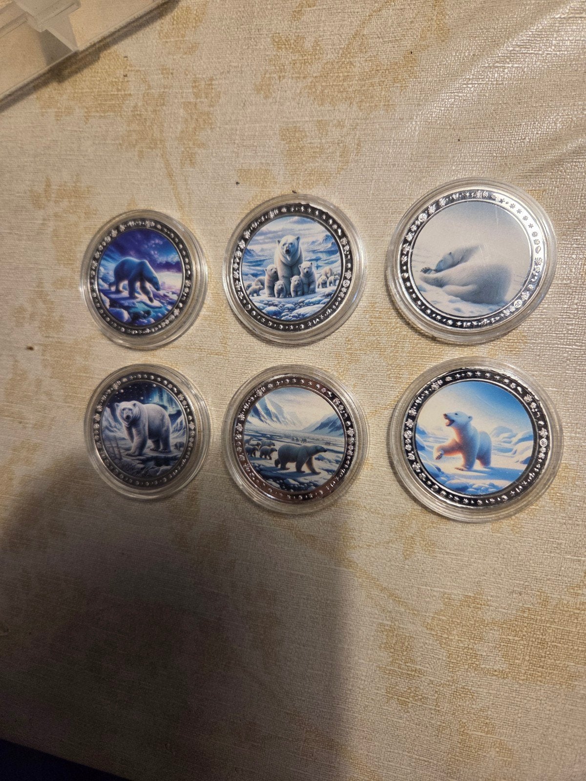 Set van 6 verzamelmunten met ijsberen, Ophalen of Verzenden, Nieuw