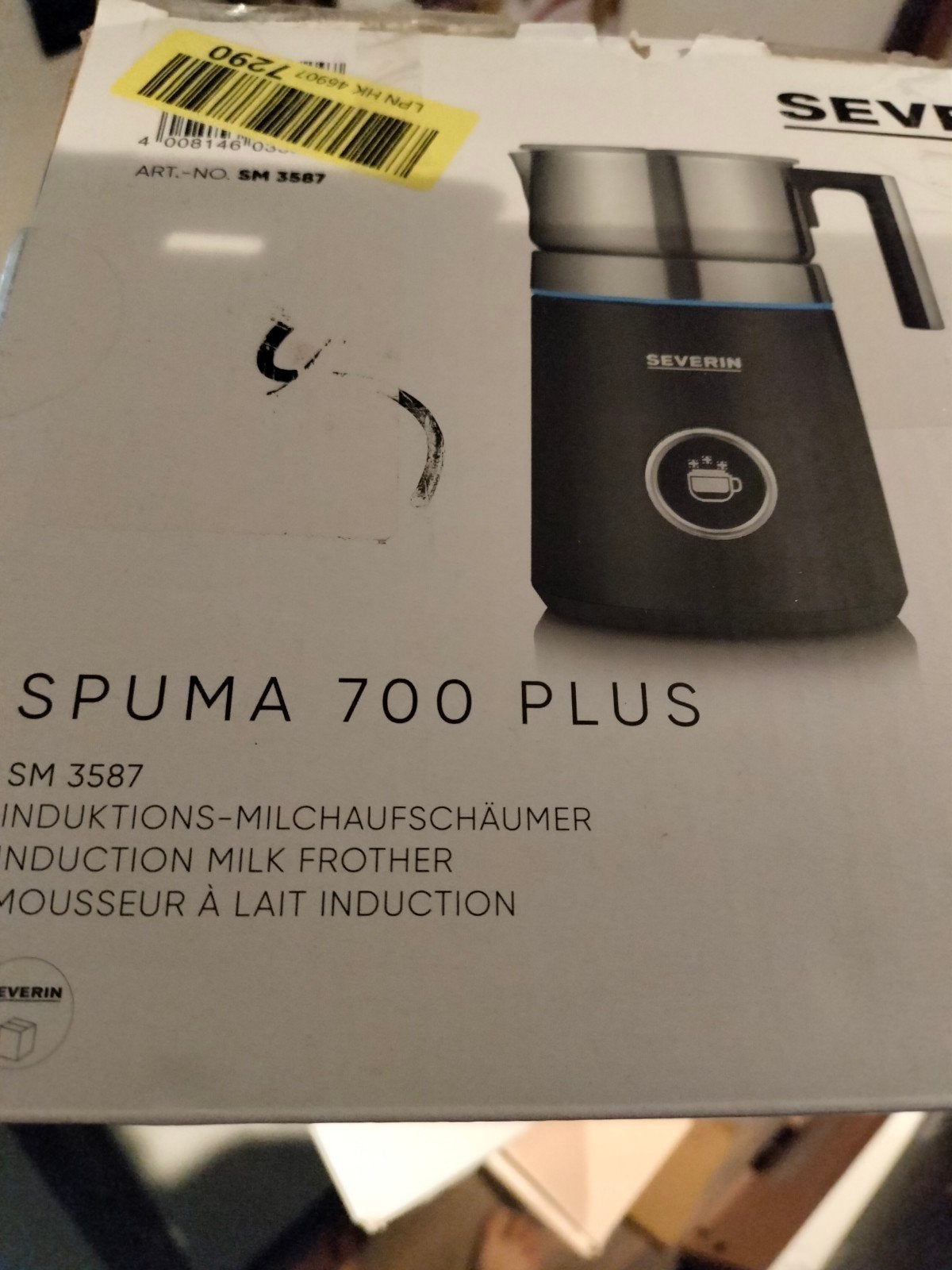 Severin Spuma 700 Plus Inductie Melkopschuimer SM 3587, Ophalen, Nieuw, Elektrische melkopschuimer