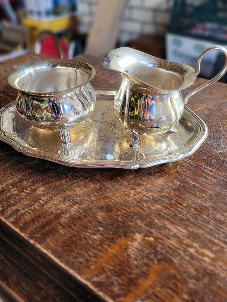 zilver kleurig roomsetje 25 cm, Ophalen of Verzenden