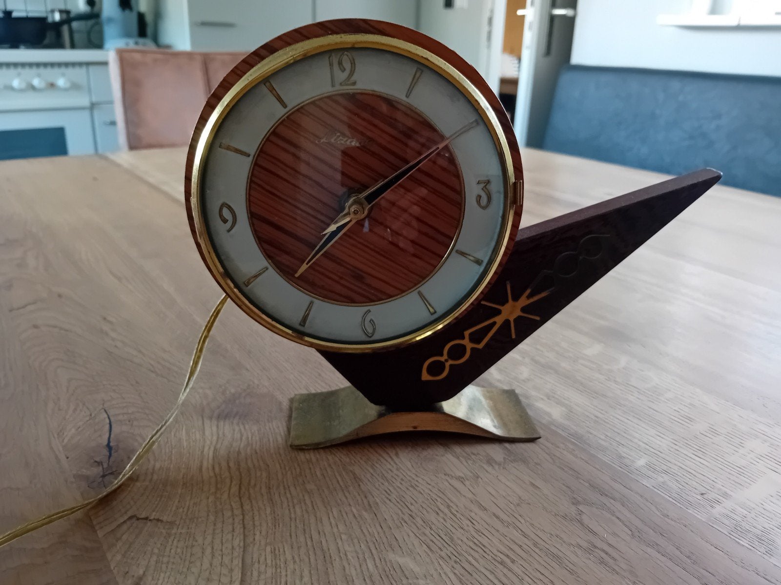 Vintage Ligna Uurwerken Exclusief Tafelklok, Ophalen of Verzenden
