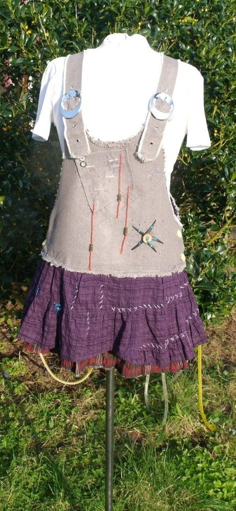 Gave jurk met kraaltjes enz. mt. M + L merk For Her Paris, Kleding | Dames, Maat 38/40 (M), ., Paars, Nieuw