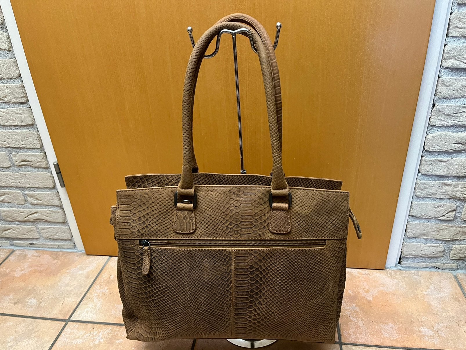 Leren tas, werktas, Ophalen of Verzenden, 17 inch of meer, Nieuw