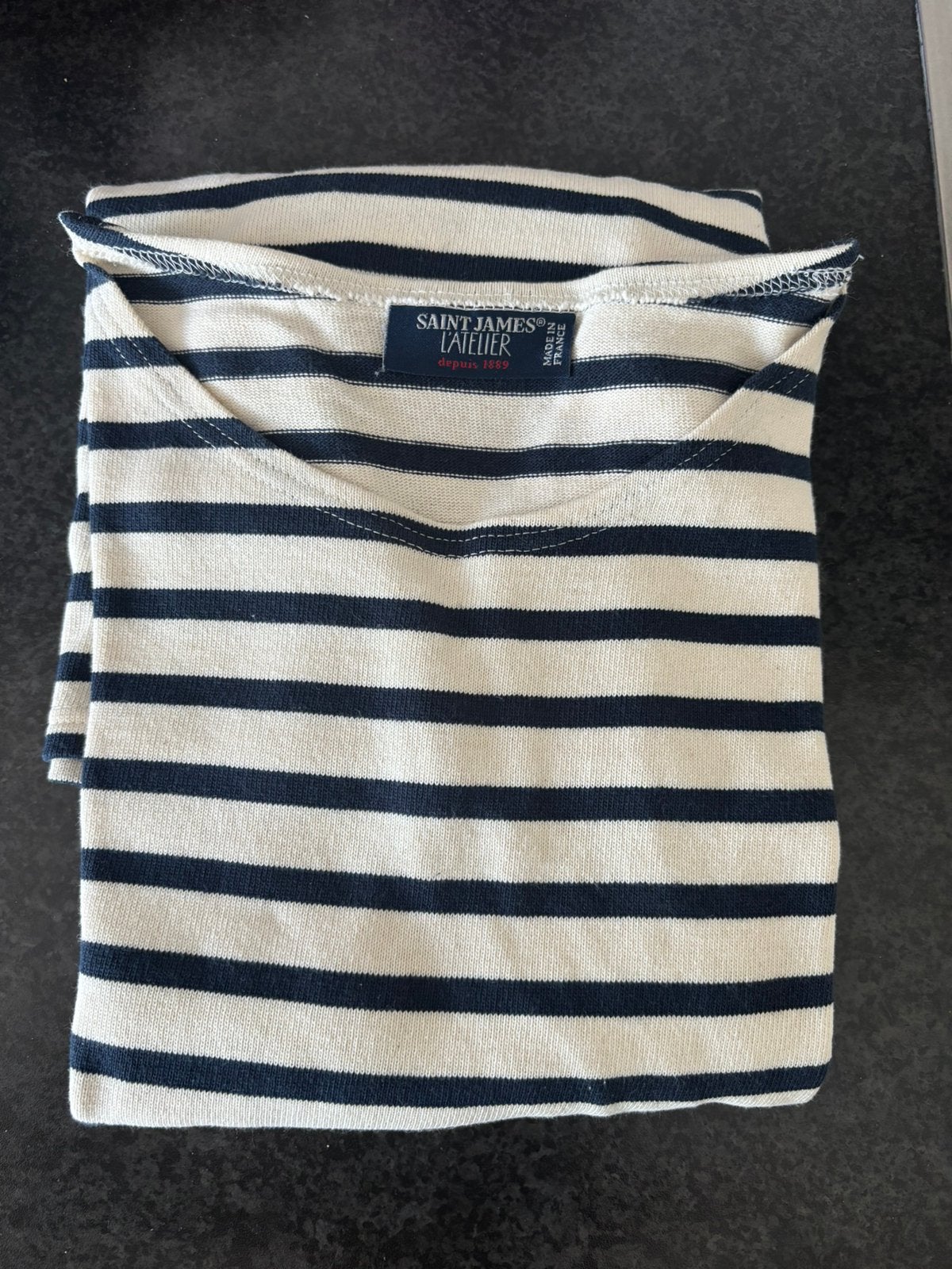 Saint James NIEUWE trui the English Hatter mt L blauw/wit, Verzenden, Nieuw, Maat 52/54 (L), Blauw