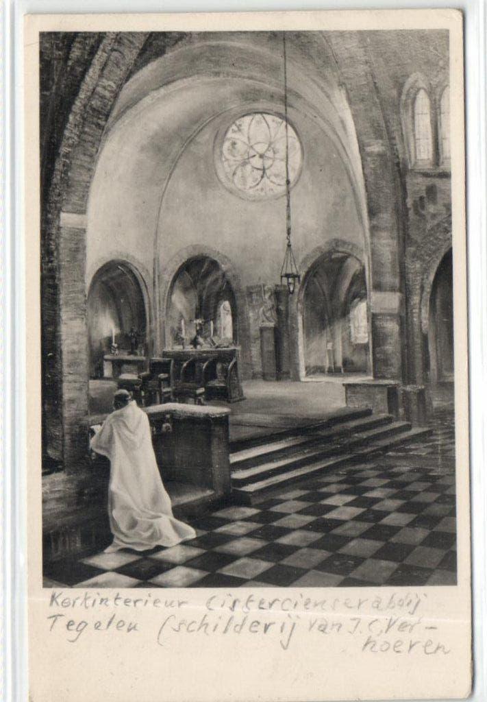 x23075 cistercienser abdij tegelen, Verzenden, Voor 1920, Noord-Brabant