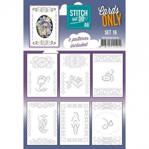 Stitch and Do A6 Cards only 16 en 6 verschillende oplegkaart, Blanco kaart of Basiskaart, ., Nieuw, Ophalen of Verzenden
