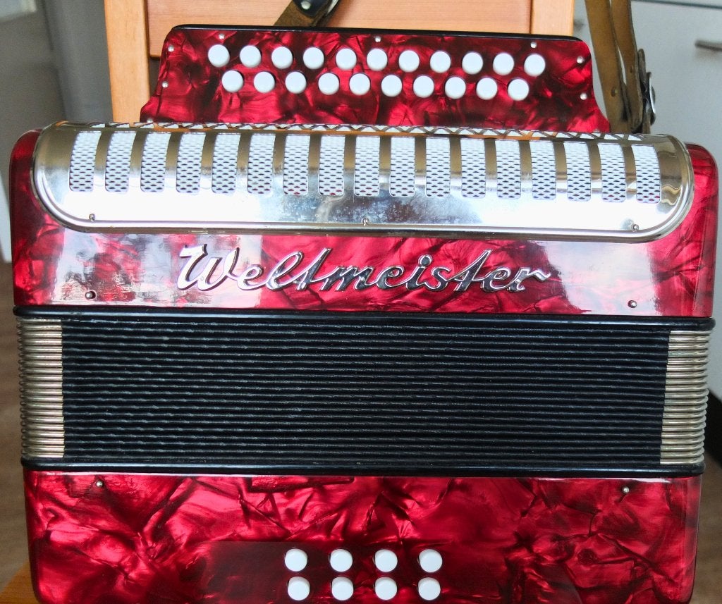 Accordeon Weltmeister trekzak, Overige formaten, Met koffer, Ophalen of Verzenden, Zo goed als nieuw