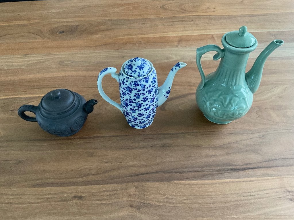 3 Aziatische theepotjes, Ophalen of Verzenden