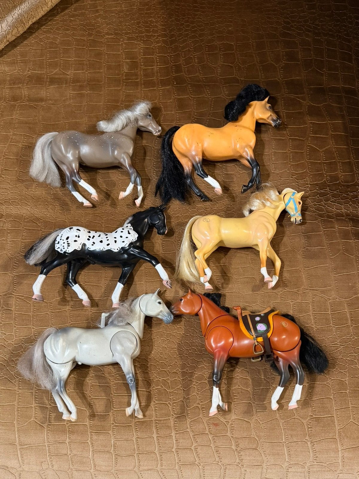 6 grand champions speelgoed paarden paard vintage, Ophalen of Verzenden, Gebruikt