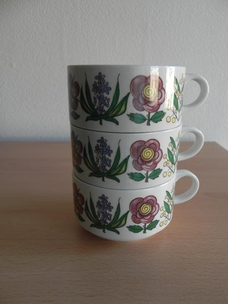 Villeroy & Boch mokkakopjes kopjes bloem vintage, Ophalen
