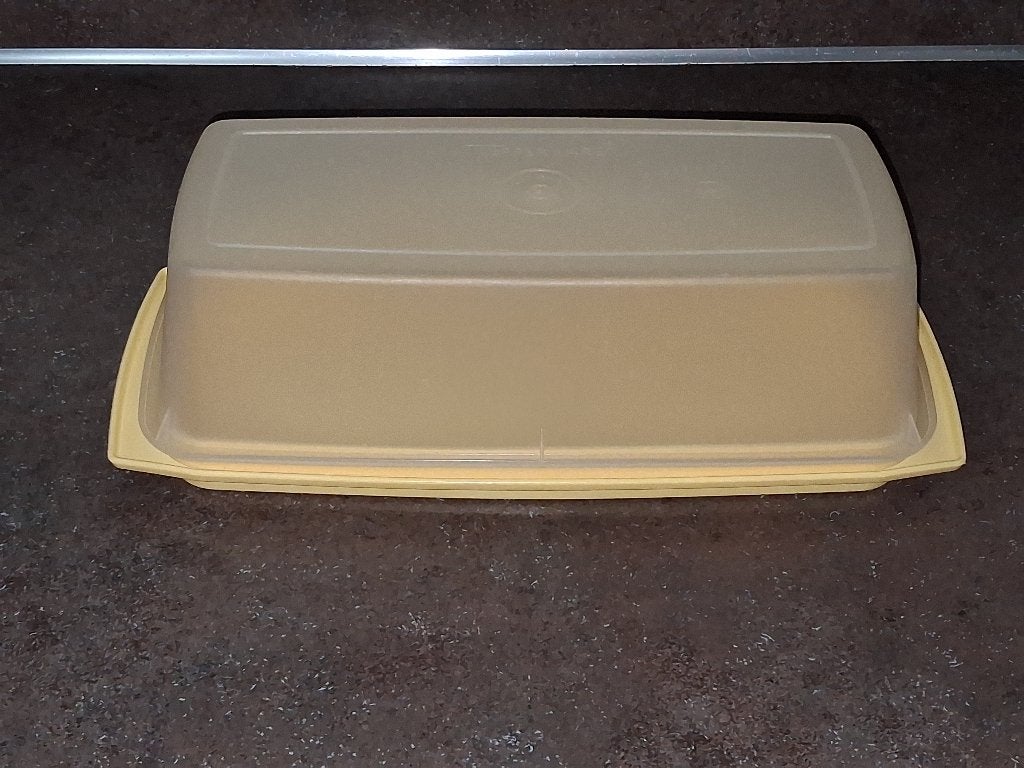 Tupperware cakedoos geel / ontbijtkoek / cake, Ophalen of Verzenden, Geel, Overige typen