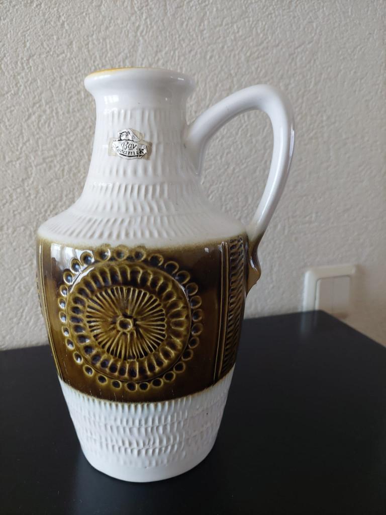 Bay W Germany, vaas/kan 26cm., Huis en Inrichting, Woonaccessoires | Vazen, Ophalen, Overige kleuren, Aardewerk of Porselein, Zo goed als nieuw