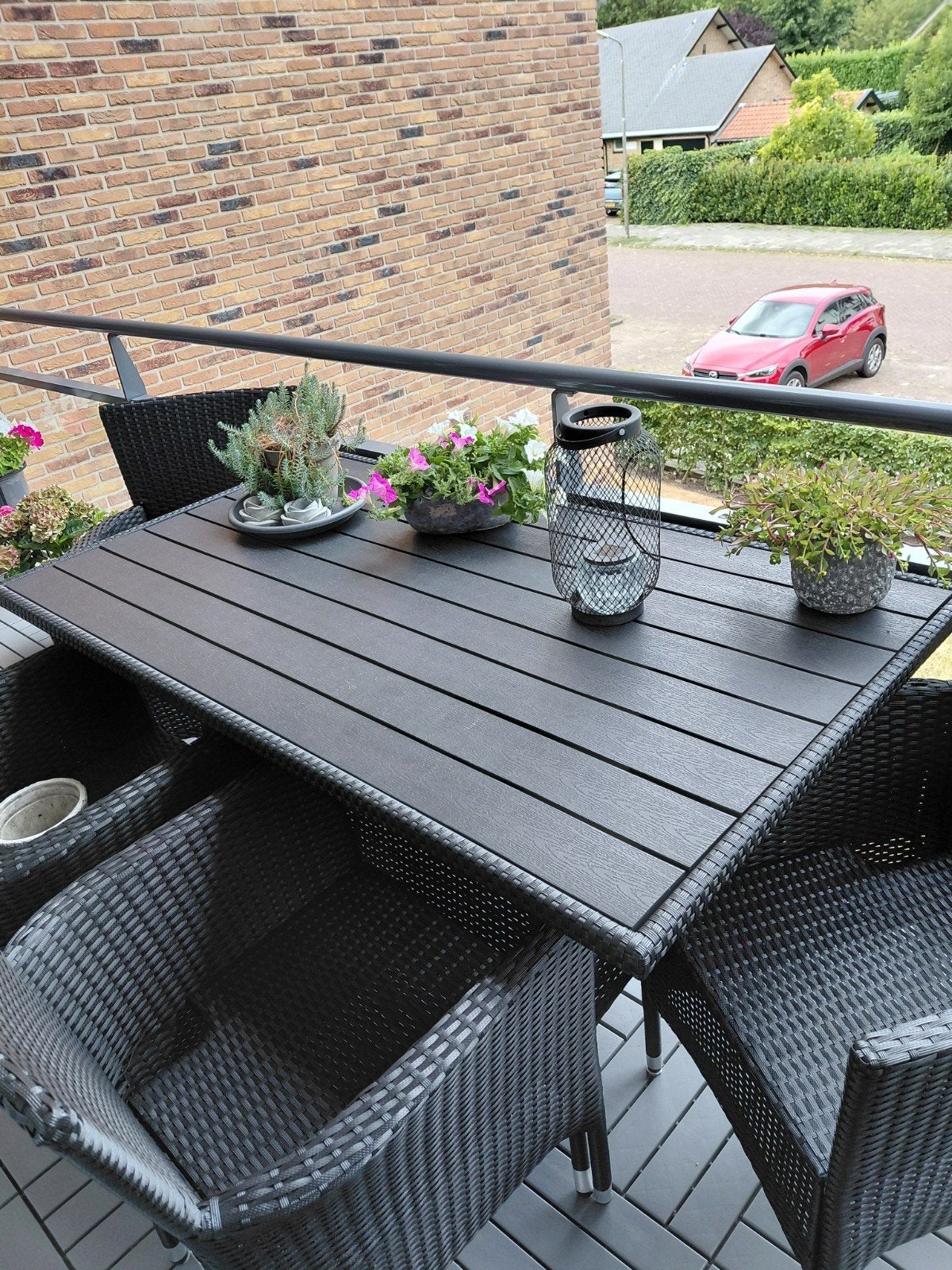 Rotan tuintafel 150x80x70 - Ideaal voor uw tuin!, Ophalen of Verzenden, Zo goed als nieuw, Vierkant, Kunststof