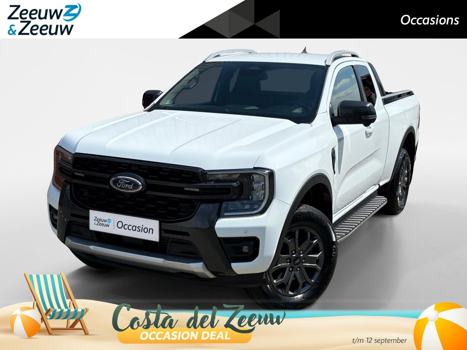 Ford Ranger 2.0 Super Cab EcoBlue Wildtrak | Adaptieve Cruis, Auto's, Automaat, Gebruikt, 4 cilinders, Met garantie (alle)