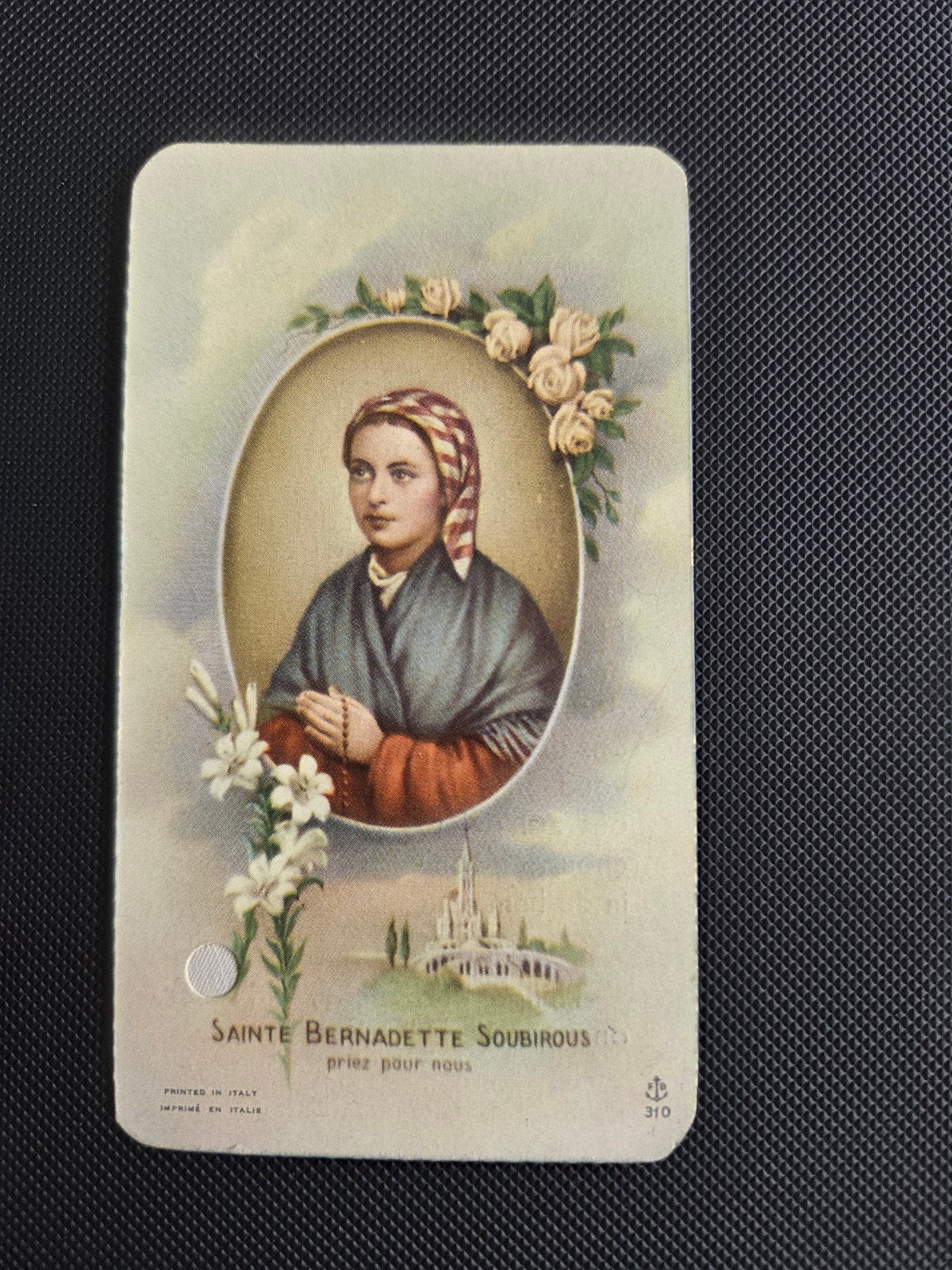 Heilige Bernadette Soubirous Gebedskaartje uit Italië, Ophalen of Verzenden