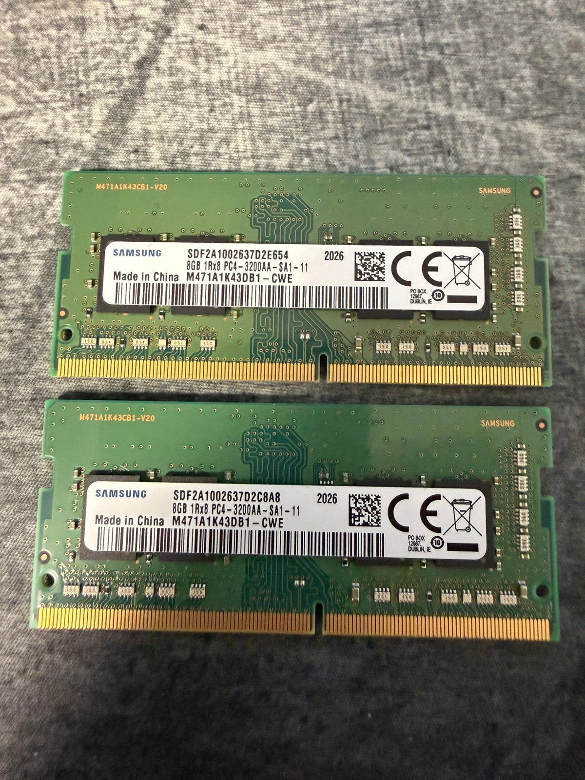 Samsung 16GB ram 3200Mhz, DDR4, Ophalen of Verzenden, Zo goed als nieuw, Desktop