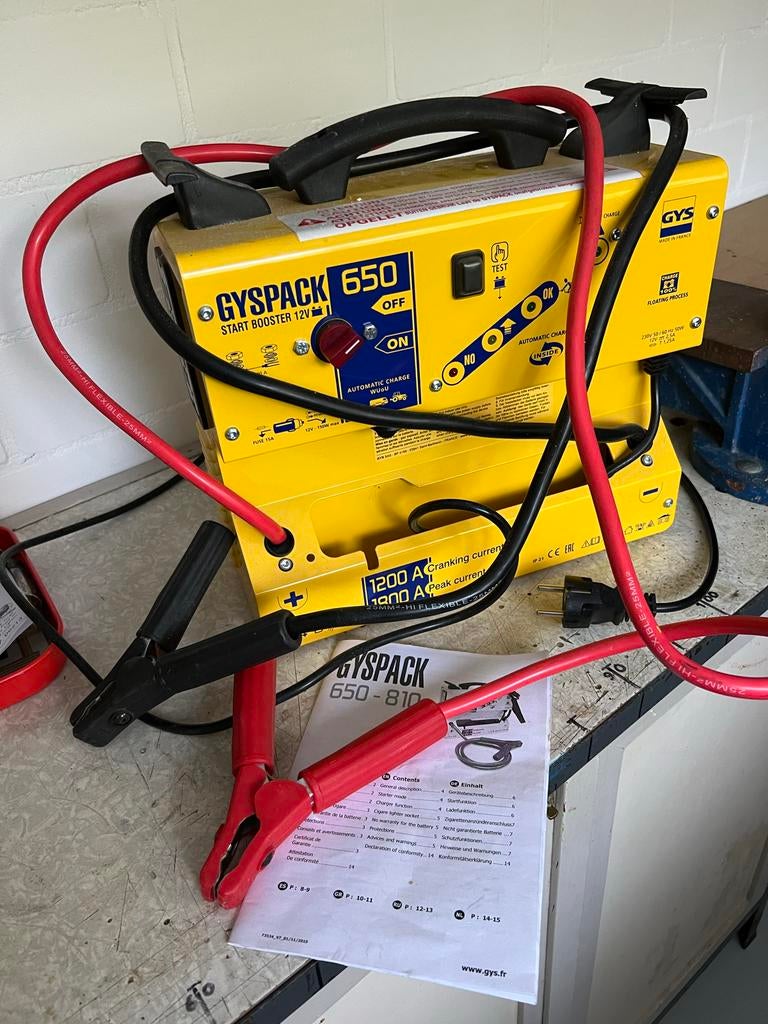 GYS GYSPACK 650 Startbooster & Acculader 12V, Ophalen, Zo goed als nieuw