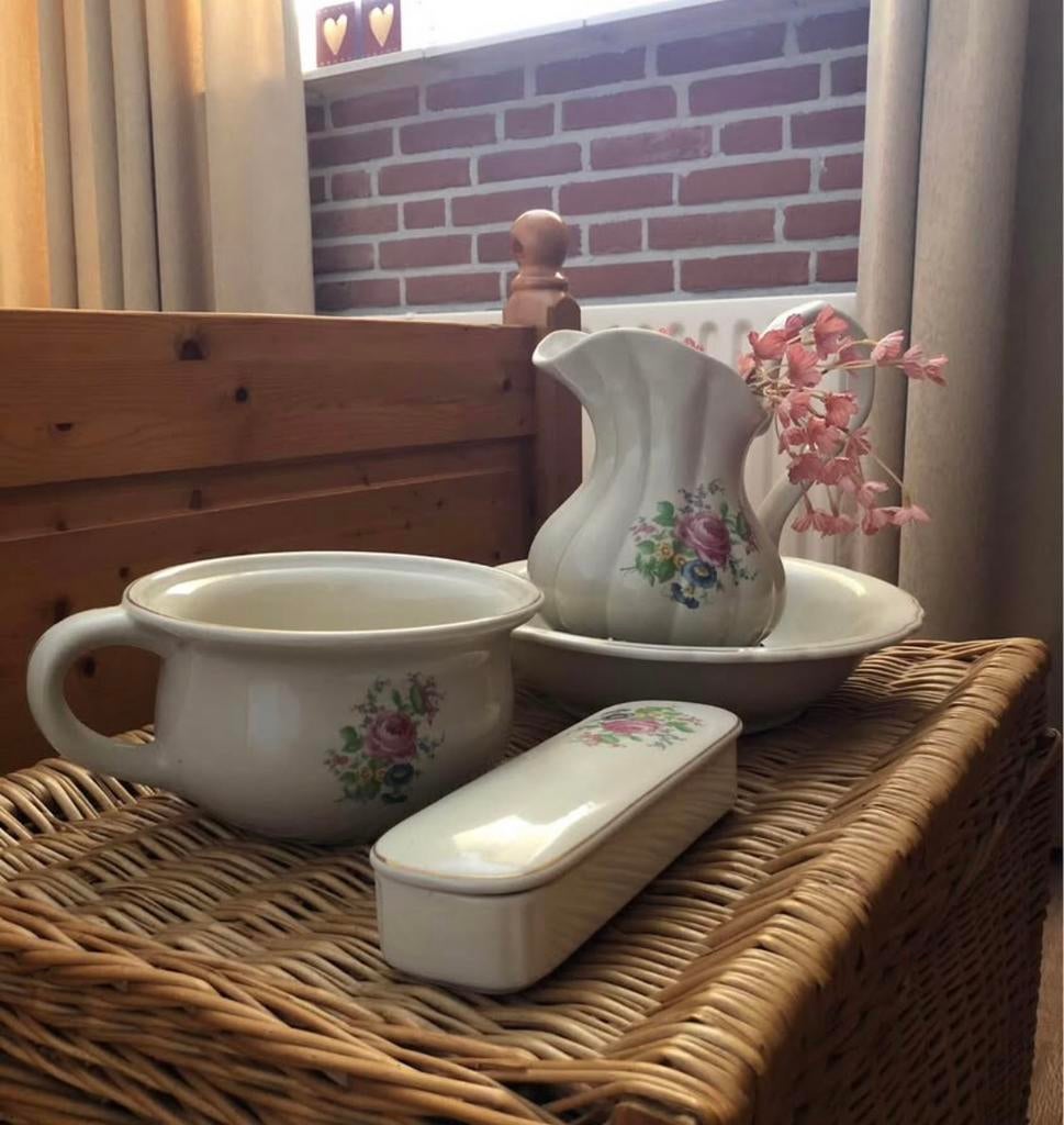 Lampetstel lampet set brocante vintage zgan, Ophalen