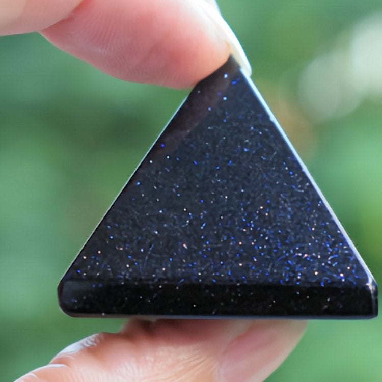 Pyramid Goldstone Blue 35-40 mm, Ophalen of Verzenden, Mineraal
