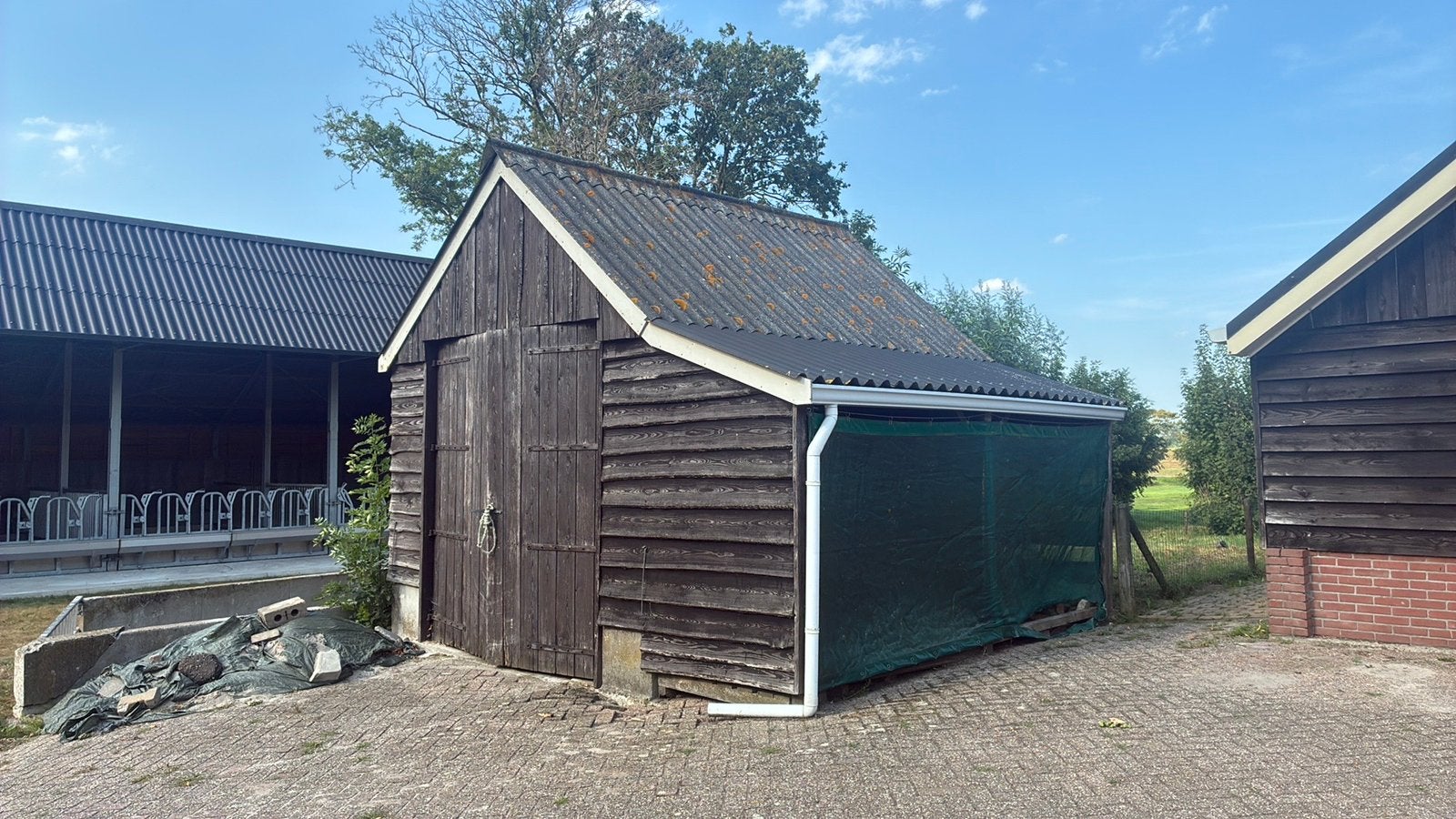 GRATIS: schuur, zelf demonteren! Zsm (Hasselt ov), Ophalen, Gebruikt, Hout