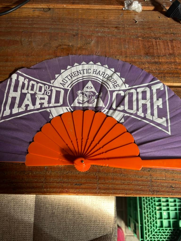 100% Hardcore waaier paars oranje, Ophalen of Verzenden, Gebruikt