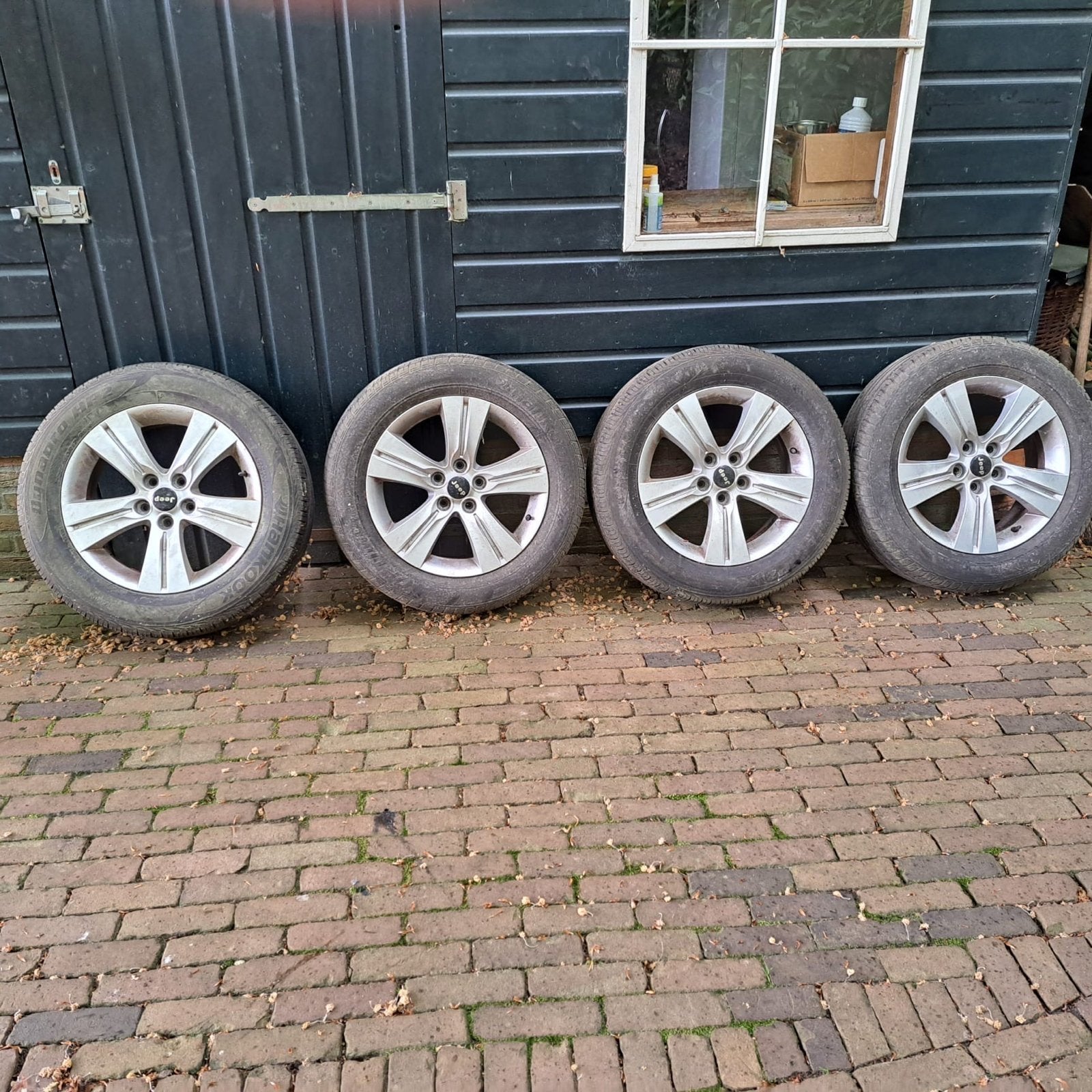 Jeep velgen met Hankook zomerbanden, Ophalen, Banden en Velgen, 17 inch, Terreinwagen