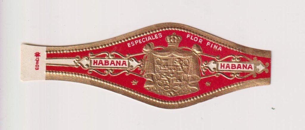 sigarenbanden - HABANA ESPECIALES FLOR FINA, Verzamelen, Ophalen of Verzenden, Zo goed als nieuw, Sigarenbandjes