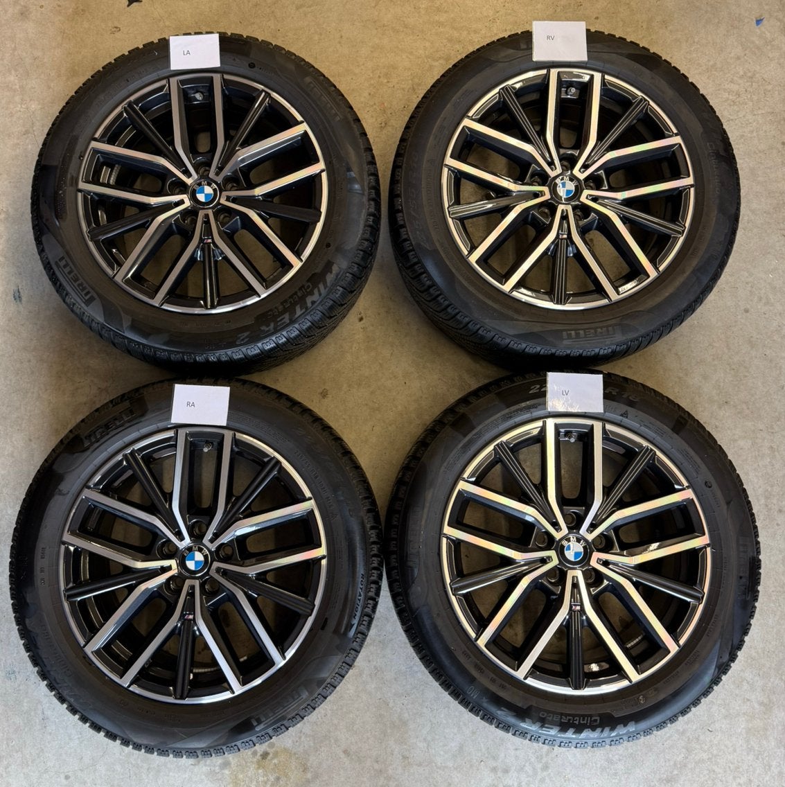 BMW X1 iX1 X2 iX2 18 inch velgen Pirelli Winterbanden, Ophalen, 18 inch, Gebruikt, Banden en Velgen