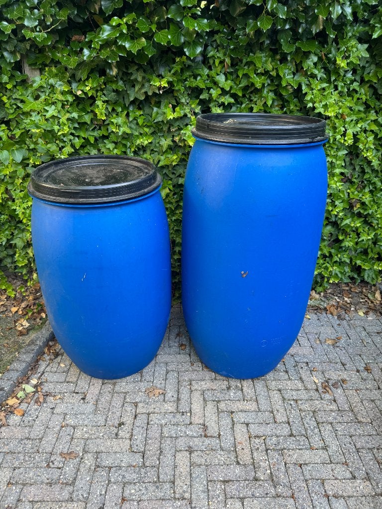 Kunstof vaten / regenton/ opbergton, Tuin en Terras, Regentonnen, 75 tot 150 liter, Ophalen, Zo goed als nieuw, Kunststof