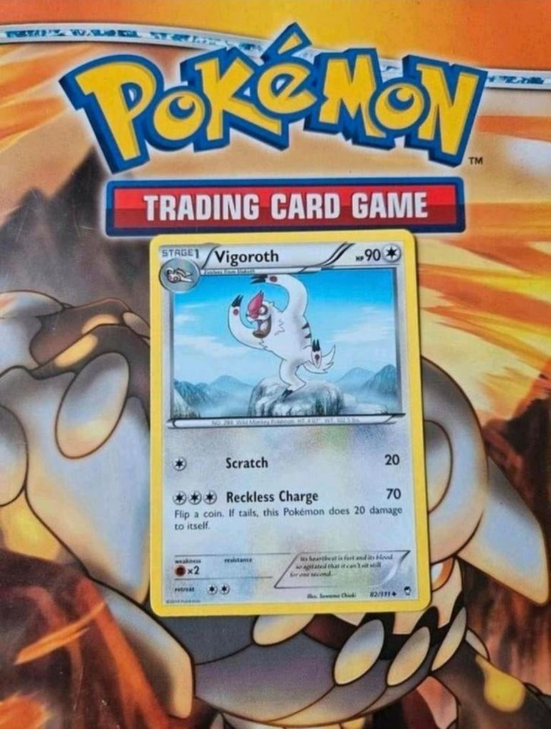 Vigoroth 82/111 XY Furious fists pokemon kaart, Ophalen of Verzenden, Gebruikt, Losse kaart