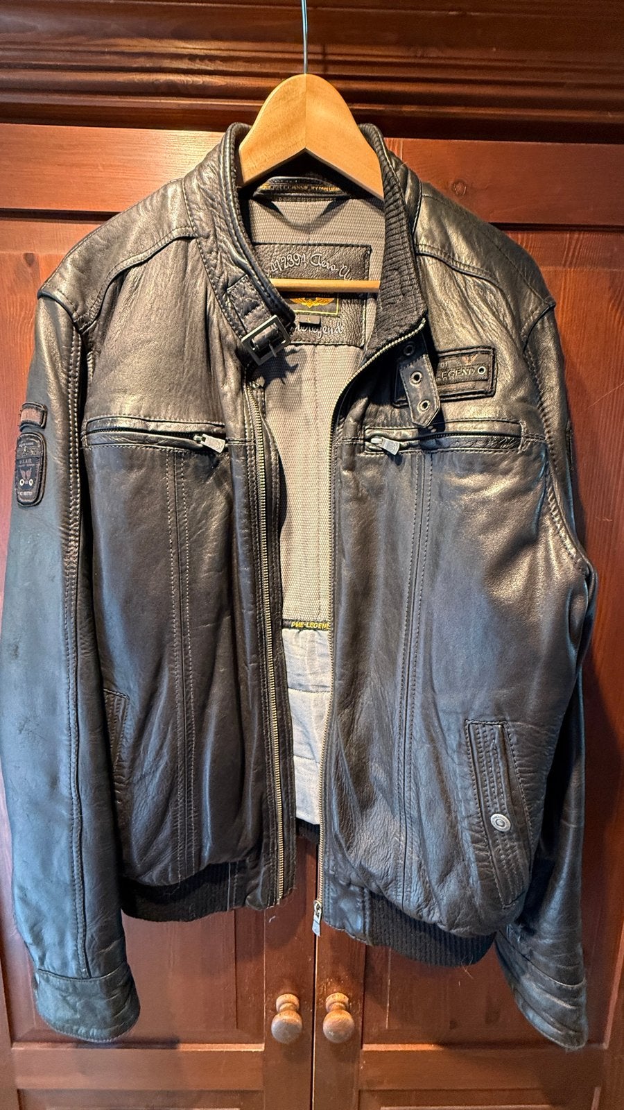 PME Legend Leren Jas - Maat L - Zo goed als nieuw, Kleding | Heren, Ophalen of Verzenden, Gedragen, Maat 52/54 (L), Zwart